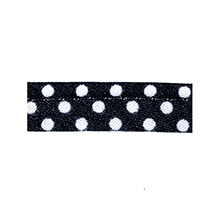 Sewing piping black with white dots 10 mm 74851001